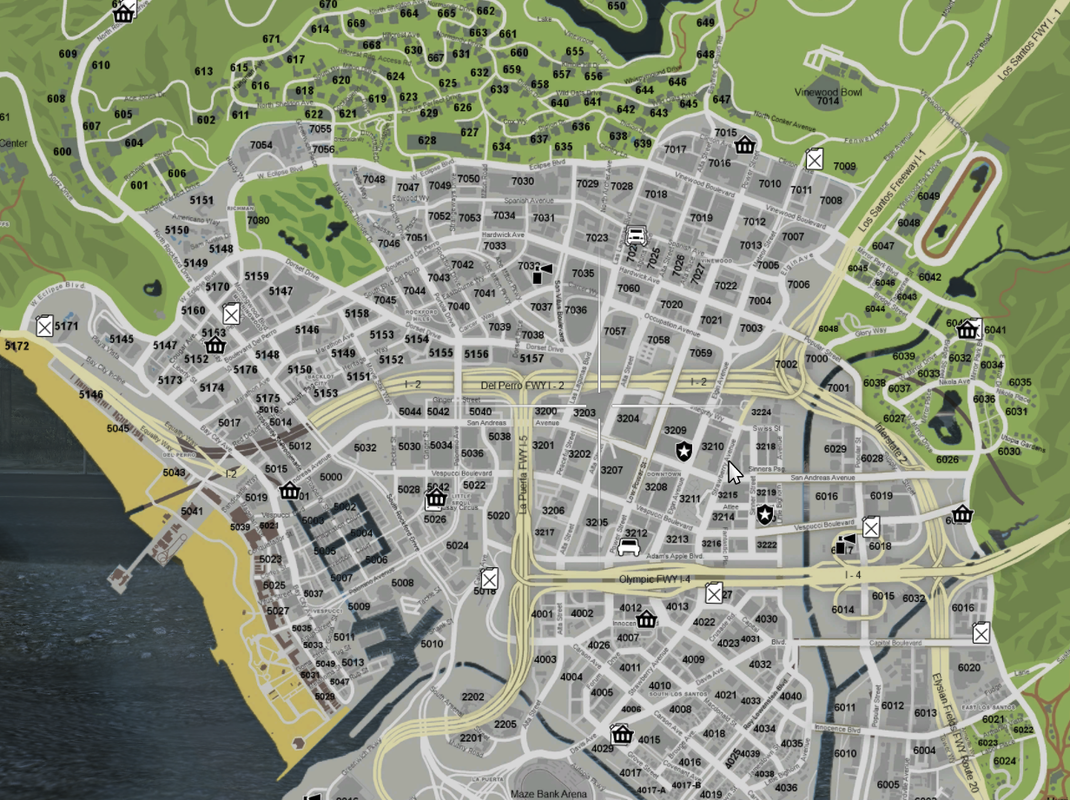 33 Gta V Map With Street Names Maps Database Source - Vrogue